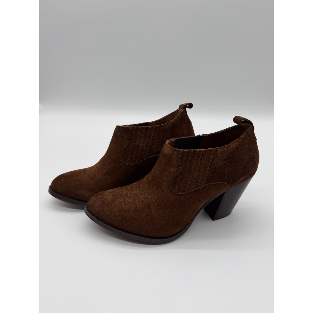 Frye Ilana Shootie Women's 7-Wood (Brown) Suede Western‎ Heel-New In Box